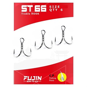 Fujin ST66 Üçlü Maket Balık İğnesi Nickel